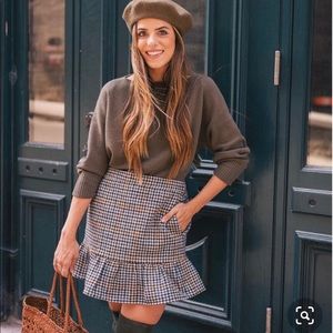 JCREW houndstooth skirt